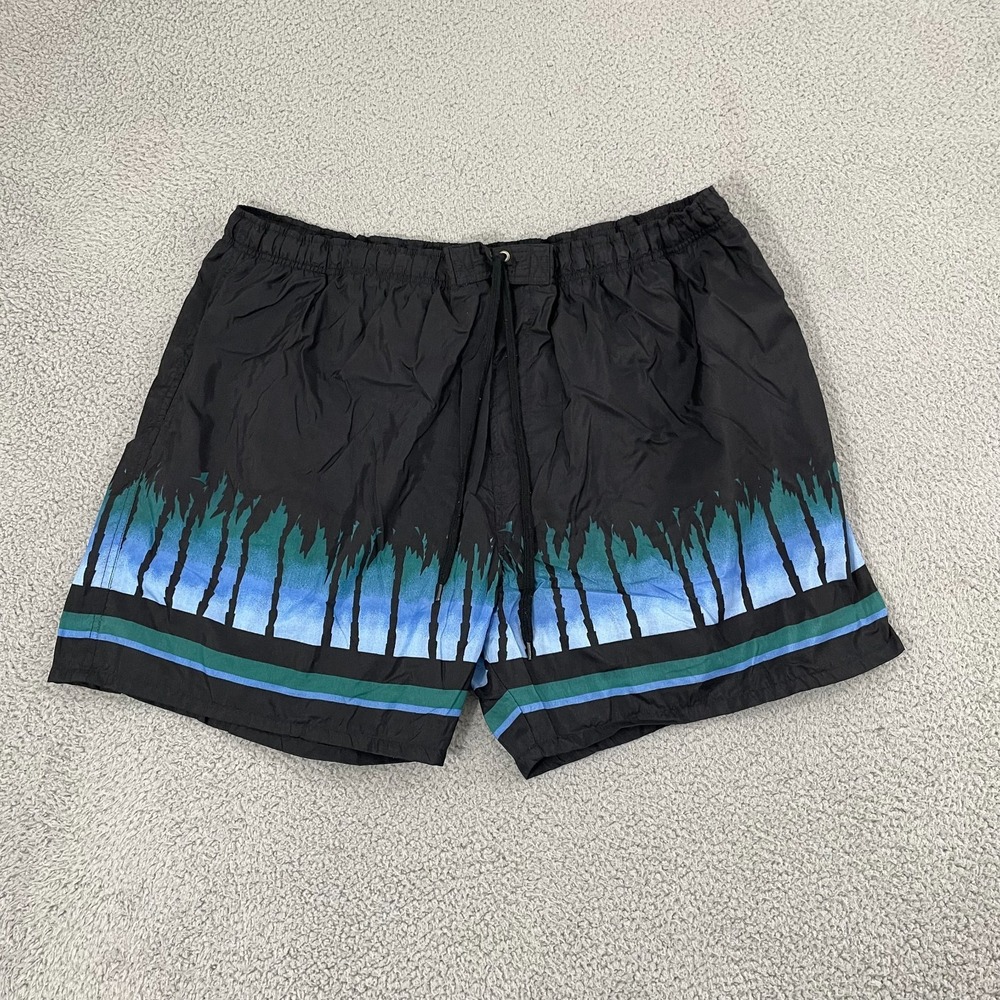 VTG Catalina Swim Trunks Men 2XL Black Beach Lined Nylon